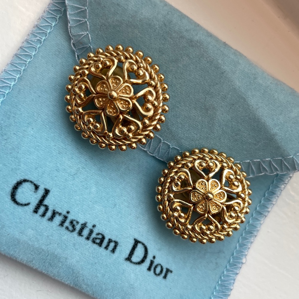 Vintage Dior Clip On Earrings
